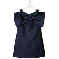 Monnalisa Vestido com aplicação de laço - Azul