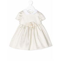 Monnalisa Vestido com aplicação floral - Neutro