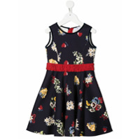 Monnalisa Vestido midi com estampa floral - Azul