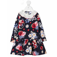 Monnalisa Vestido midi com estampa floral - Azul