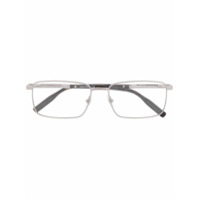Montblanc Armação de óculos retangular - Prateado