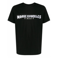 Moose Knuckles Camiseta com estampa de logo - Preto
