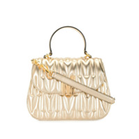 Moschino Bolsa matelassê com alça de mão - Dourado