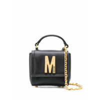 Moschino Bolsa transversal mini com logo - Preto