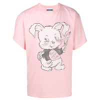 Moschino Camiseta com estampa de coelho - Rosa