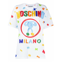 Moschino Camiseta com estampa de logo de letras - Branco