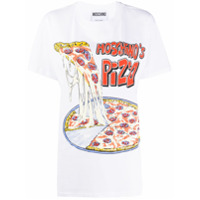 Moschino Camiseta com estampa de pizza - Branco