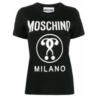 Moschino Camiseta Double Question Mark com estampa - Preto