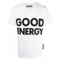 Moschino Camiseta Good Energy com estampa de slogan - Branco