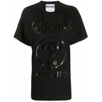 Moschino Camiseta oversized com estampa de logo - Preto