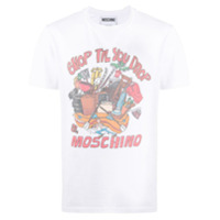 Moschino Camiseta Shop Till You Drop - Branco