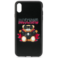 Moschino Capa Bat Teddy Bear para iPhone XS Max - Preto