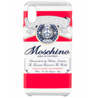 Moschino Capa para iPhone XS/X com estampa King of Clothes - Vermelho