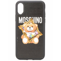 Moschino Capa Teddy Bear para iPhone XS/X - Preto