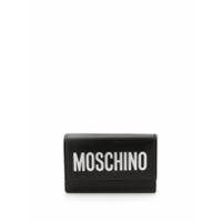 Moschino Carteira com estampa de logo - Preto