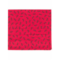 Moschino Echarpe com estampa de logo - Vermelho