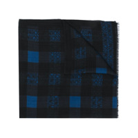 Moschino Echarpe de lã com acabamento desfiado - Preto