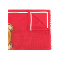 Moschino Echarpe de lã Teddy Bear - Vermelho