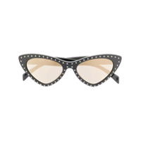 Moschino Eyewear Óculos de sol com aplicações de cristal - Preto