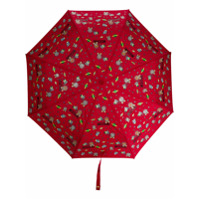 Moschino Guarda-chuva com estampa de logo e tema do espaço - Vermelho