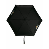 Moschino Guarda-chuva com estampa de logo - Preto