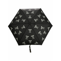 Moschino Guarda-chuva com estampa de logo - Preto