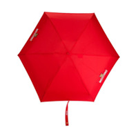 Moschino Guarda-chuva com estampa de logo - Vermelho