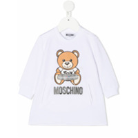 Moschino Kids Blusa com estampa gráfica de logo - Branco