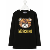 Moschino Kids Blusa com estampa Teddy Bear - Preto
