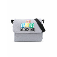 Moschino Kids Bolsa maternidade com estampa de logo - Cinza