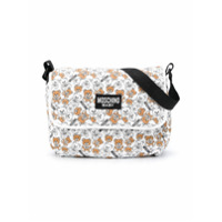Moschino Kids Bolsa maternidade com logo repetido - Branco