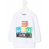 Moschino Kids building block logo sweater - Branco