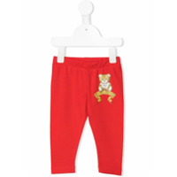 Moschino Kids Calça com estampa de logo - Vermelho