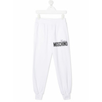 Moschino Kids Calça esportiva com estampa de logo Couture - Branco