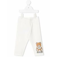 Moschino Kids Calça esportiva com logo Teddy Bear - Branco