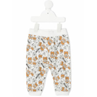 Moschino Kids Calça esportiva com logo Teddy Bear - Branco