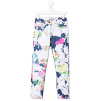 Moschino Kids Calça jeans com estampa abstrata - Branco