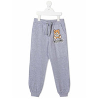 Moschino Kids Calça jogger com estampa Teddy Bear - Cinza