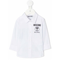 Moschino Kids Camisa com estampa de logo - Branco