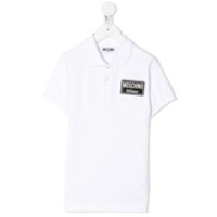 Moschino Kids Camisa polo com patch de logo - Branco