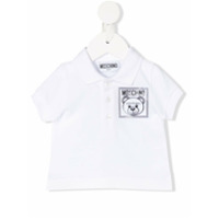 Moschino Kids Camisa polo mangas curtas com logo - Branco