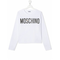Moschino Kids Camiseta com aplicação de logo - Branco
