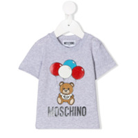 Moschino Kids Camiseta com estampa de balão - Cinza