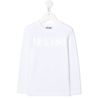 Moschino Kids Camiseta com estampa de logo - Branco