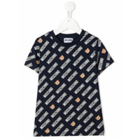 Moschino Kids Camiseta com estampa de logo monogramado - Azul