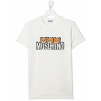 Moschino Kids Camiseta com estampa de logo Teddy Bear - Branco