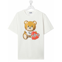 Moschino Kids Camiseta com estampa de logo Teddy Bear - Branco