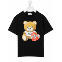 Moschino Kids Camiseta com estampa de logo Teddy Bear - Preto