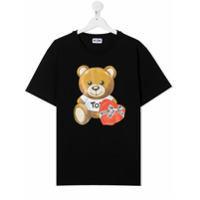 Moschino Kids Camiseta com estampa de logo Teddy Bear - Preto