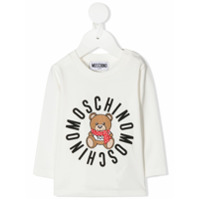 Moschino Kids Camiseta com estampa de logo Teddy - Neutro